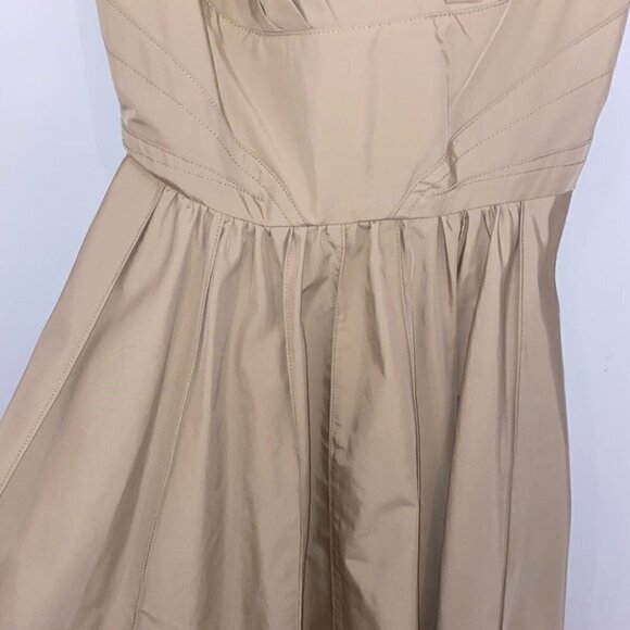 Pink Tartan V Neck Pleated Midi Dress Size 0 - Picture 8 of 12